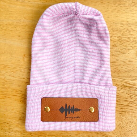 You Are My Sunshine Soundwave Newborn Baby Beanie - Pink - Not Custom - Picture 1 of 8
